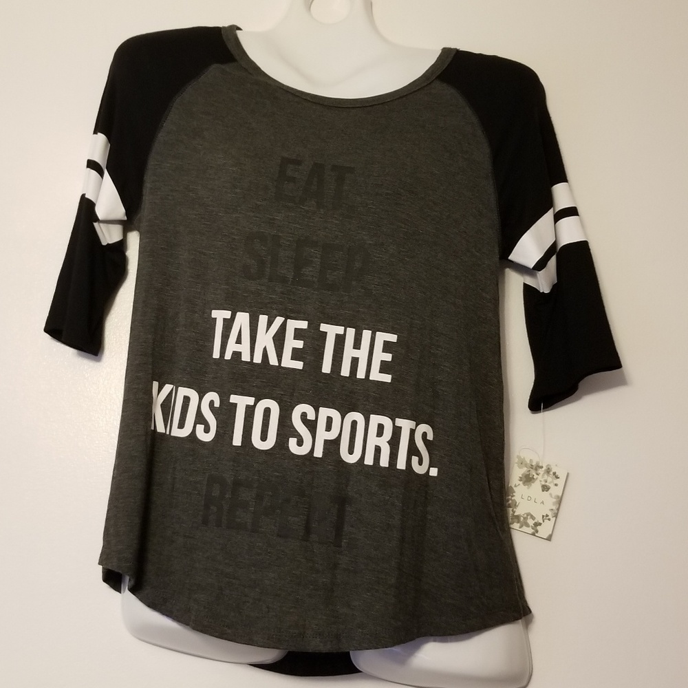Mom Raglan shirt Eat Sleep Kids to Sports Repeat